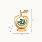STARLIGHT Golden Apple Shape Allah Idol Showpiece Table Car Dashboard, Office Desk, God Gift & Home Decor & Spiritual Gifting - Image 4