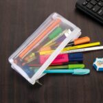 Polen Cheque Expanding File with Elastic Closure 13 Pockets, Edge Binding, Index Tab + Net Pencil Pouch Mesh Nylon Bag, Stationery Bag for Students and Office Etc, Combo Set. (Radiant Grey) - Image 7