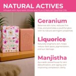 Aromatherapy Anti-Aging & Skin Brightening Soap | Geranium, Manjistha & Liquorice | Paraben & SLS Free Luxury Ayurvedic Natural Bar, Grade 1 BIS | Face & Body (Pack of 2) - Image 5