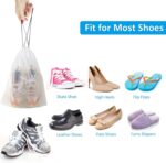 HSR Pack of 20 Shoe Bags for Travel, Clear Travel Shoe Bags for Packing, Large Waterproof Portable Drawstring Travel Shoe Storage Bag Travel Essentials for Men and Women - Image 4