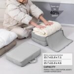 Compression Packing Cubes for Travel,Expandable Storage Bag Luggage Packing Organizers | Luggage Suitcase Organizer Compressed Travel Clothes Bag (Grey) - Image 4