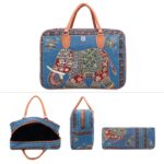 NFI essentials Small Canvas Duffle Travel Bag for Men and Women, Luggage Travelling Bags for Women, Stylish Duffel Cabin Size Air Bag (21L) (Blue) - Image 4
