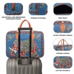 NFI essentials Small Canvas Duffle Travel Bag for Men and Women, Luggage Travelling Bags for Women, Stylish Duffel Cabin Size Air Bag (21L) (Blue) - Image 6