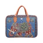 NFI essentials Small Canvas Duffle Travel Bag for Men and Women, Luggage Travelling Bags for Women, Stylish Duffel Cabin Size Air Bag (21L) (Blue) - Image 8