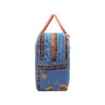 NFI essentials Small Canvas Duffle Travel Bag for Men and Women, Luggage Travelling Bags for Women, Stylish Duffel Cabin Size Air Bag (21L) (Blue) - Image 9