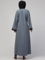 simple latest stylish embroidered front open abaya burqas for Women and girls - Image 3
