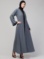 simple latest stylish embroidered front open abaya burqas for Women and girls - Image 4