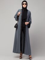 simple latest stylish embroidered front open abaya burqas for Women and girls - Image 7