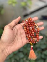 Healing Crystals 100 Beads Tasbih, Natural Gemstone Prayer Beads for Islamic Meditation (Red Sulemani Hakik) - Image 3