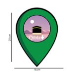 woopme ® Qibla Arrow Compass Direction Praying Sticker Wall Floor Prayer Room Home House Decoration Vinyl Printed Stickers L x H 18 x 25 Cms - Image 5