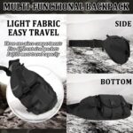 Radhya Tactical Waist Bag for Men & Women, Waterproof Molle Utility Fanny Pack, Outdoor Sports Waist Pack for Hiking, Fishing, Hunting, Trekking, Travel, Adjustable Belt Messenger Bag (Black) - Image 3