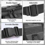 Radhya Tactical Waist Bag for Men & Women, Waterproof Molle Utility Fanny Pack, Outdoor Sports Waist Pack for Hiking, Fishing, Hunting, Trekking, Travel, Adjustable Belt Messenger Bag (Black) - Image 8