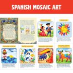 SparkLPlay Sticker By Number | DIY Craft Kit for Kids | Art Activity Set with 6 Fridge Magnet Cutouts, 6 Sticker Sheets | Mess Free | Gift for Kids | Spanish Mosaic - Image 5