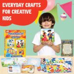 SparkLPlay Sticker By Number | DIY Craft Kit for Kids | Art Activity Set with 6 Fridge Magnet Cutouts, 6 Sticker Sheets | Mess Free | Gift for Kids | Spanish Mosaic - Image 6