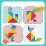 WUDLY® Magnetic Tangram Puzzle Book for Kids | Educational Brain Teaser Travel Toy | Montessori Learning Game with Pattern Cards | Wooden Geometric Shape Puzzle Game for Kids - Image 4