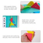 WUDLY® Magnetic Tangram Puzzle Book for Kids | Educational Brain Teaser Travel Toy | Montessori Learning Game with Pattern Cards | Wooden Geometric Shape Puzzle Game for Kids - Image 6
