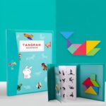WUDLY® Magnetic Tangram Puzzle Book for Kids | Educational Brain Teaser Travel Toy | Montessori Learning Game with Pattern Cards | Wooden Geometric Shape Puzzle Game for Kids - Image 7