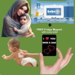BEBE Wet Wipes with Aloe Vera and Vitamin E for New Born Baby. Combo Offer Travel Value Pack Wiping Tissue Baby Cleaning Wet Wipes with Lid. Pack of 1 (80 Pulls) + (FREE Fridge Magnet/Order) - Image 7
