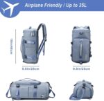 3 in 1 Multiple Compartment Duffel Bag with Unisex Travel Backpack with Shoe Compartment Shoulder Bag for Carry Gym Accessories, Fitness Bag, Sports Kit (Blue) - Image 3