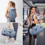 3 in 1 Multiple Compartment Duffel Bag with Unisex Travel Backpack with Shoe Compartment Shoulder Bag for Carry Gym Accessories, Fitness Bag, Sports Kit (Blue) - Image 6