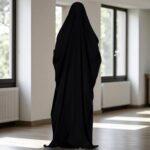 Musheco One Piece Jilbab Abaya for Women & Girls | Very Loose Fit Overhead Khimar with Adjustable Nosepiece | Free Size Black Islamic Prayer Dress | Modest Muslim Clothing-Black - Image 6