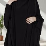 Musheco One Piece Jilbab Abaya for Women & Girls | Very Loose Fit Overhead Khimar with Adjustable Nosepiece | Free Size Black Islamic Prayer Dress | Modest Muslim Clothing-Black - Image 7
