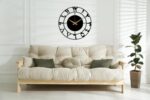 Metal Arabic Number Analog Wall Clock for Home Decor | Modern Islamic Wall Art Decor | Silent Big Size Islamic Wall Clock for Home Decor, Muslim Gifts. (Style-22, Size-40 CM), Black - Image 4