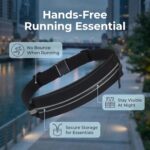 Slim Running Belt Bag for Men & Women, Large Waist Pack Pocket for Phone, Keys & Earbuds, Adjustable Running Waist Belt for Workout, Exercise, Jogging, Cycling, Hiking & Travel (Slim Belt) - Image 3