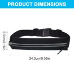 Slim Running Belt Bag for Men & Women, Large Waist Pack Pocket for Phone, Keys & Earbuds, Adjustable Running Waist Belt for Workout, Exercise, Jogging, Cycling, Hiking & Travel (Slim Belt) - Image 7