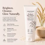 Radiant Rice Water Cleanser, with Fermented Rice Extract, Niacinamide & Aloe Vera, Paraben Free, Brightens, Cleanses & Hydrates, for All Skin Types, 100ml - Image 3