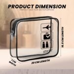 Storite 3-Set Multipurpose Transparent Travel Pouch Makeup Toiletry Kit Bag, Cosmetic Pouch for Women Makeup Organizer Bag Plastic Box Vanity, Shaving Kit Toiletry Bag for Men (3) - Image 3