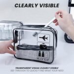 Storite 3-Set Multipurpose Transparent Travel Pouch Makeup Toiletry Kit Bag, Cosmetic Pouch for Women Makeup Organizer Bag Plastic Box Vanity, Shaving Kit Toiletry Bag for Men (3) - Image 6
