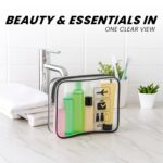 Storite 3-Set Multipurpose Transparent Travel Pouch Makeup Toiletry Kit Bag, Cosmetic Pouch for Women Makeup Organizer Bag Plastic Box Vanity, Shaving Kit Toiletry Bag for Men (3) - Image 9