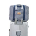 Foldable Waterproof Shoulder Handbag for Luggage Travel Storage Duffle Bag Organizer (Blue) - Image 3