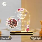 Personalized Father Quote Acrylic LED Lamp | Islamic Night Light with Custom Photo | Arabic Dua Design | Warm White USB Table Lamp | Muslim Dad Keepsake Gift (5.5x5.5 Inch) - Image 5