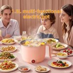 Electric Mini Cooking Pot, 1.5L, Non-Stick Interior Multipurpose Electric Kettle with Ceramic Coating 1.2L|Boil, Steam, Fry, Saute|Multi Cooker kettle for Water,Milk,Egg, Tea,Soup,Coffee - Image 6