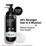 The Derma Co Peptide-Stem Cell Hair Fall Control Shampoo - 400 ml | 94% Stronger Hair* | Anti-Hair Fall Shampoo | Boosts Hair & Scalp Health | For Damaged Hair | Non Drying Formula | Sulphate Free | For Women & Men | For All Hair Types - Image 3