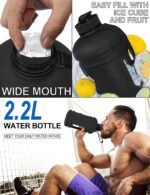 Overa Gym Water Gallon Container with Key-Chain | Gym Bottles for Men | Gym Bottle | Beast Gym Gallon | Gallon Bottle for Gym | 2.2 L Gallon - Image 8