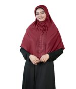 Mehar Hijab Soft Stretchable Ready-to-Wear Hijab Scarf for Muslim Women | Soft Stylish Elegant Stone Work Design Women & Teenagers Hijab Amara - Image 4
