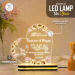 Personalized Islamic Couple Name Lamp LED Acrylic Night Light | Quran 78:8 Verse Decor | Muslim Wedding Engagement Gift for Husband Wife Anniversary Celebration |(5.5x5.5) Inch - Image 3
