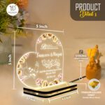 Personalized Islamic Couple Name Lamp LED Acrylic Night Light | Quran 78:8 Verse Decor | Muslim Wedding Engagement Gift for Husband Wife Anniversary Celebration |(5.5x5.5) Inch - Image 4