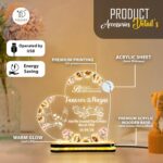 Personalized Islamic Couple Name Lamp LED Acrylic Night Light | Quran 78:8 Verse Decor | Muslim Wedding Engagement Gift for Husband Wife Anniversary Celebration |(5.5x5.5) Inch - Image 6