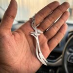ISLAMICHOMEDECORIN Stainless Steel Ali Car Hanging | 10 x 5 cm | Islamic Car Hanging | Car Dashboard Accessories | Pack of 1 - Image 4