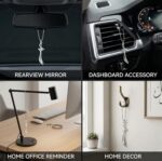 ISLAMICHOMEDECORIN Stainless Steel Ali Car Hanging | 10 x 5 cm | Islamic Car Hanging | Car Dashboard Accessories | Pack of 1 - Image 6