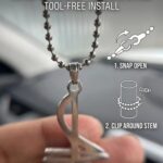 ISLAMICHOMEDECORIN Stainless Steel Ali Car Hanging | 10 x 5 cm | Islamic Car Hanging | Car Dashboard Accessories | Pack of 1 - Image 7