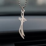 ISLAMICHOMEDECORIN Stainless Steel Ali Car Hanging | 10 x 5 cm | Islamic Car Hanging | Car Dashboard Accessories | Pack of 1 - Image 8