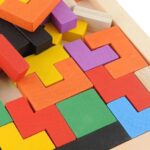 Wooden Tangram Puzzle Blocks for Kids – 40 Pieces Russian Block Brain Teaser, Montessori Educational Toy for Shape & Color Learning, IQ Puzzle Game for Boys & Girls Age 3+ (Pack of 1) - Image 7