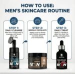 Men’s Skincare Combo – Hydro Boost Foaming Face Wash with Brush 100ml + Coffee Face Scrub 100gm + 2% Salicylic Acid Serum 30ml | Oil Control, Acne & Blackhead Removal | Complete Face Care Kit for All Skin Types - Image 9