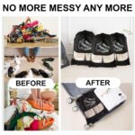 Shoe Bag for Travel & Storage Travel Organizer for Women & Men Travel Accessories Shoe Organizer Shoe Bags Pouches Travel Shoe Cover for Travelling Travel Essentials Pack of 4pcs (4) - Image 7