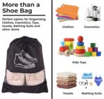 Shoe Bag for Travel & Storage Travel Organizer for Women & Men Travel Accessories Shoe Organizer Shoe Bags Pouches Travel Shoe Cover for Travelling Travel Essentials Pack of 4pcs (4) - Image 8
